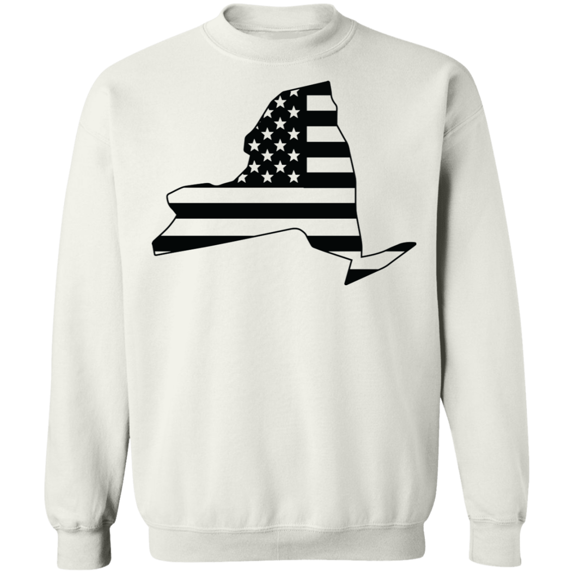 New York NY State American Flag USA Crewneck Sweatshirt