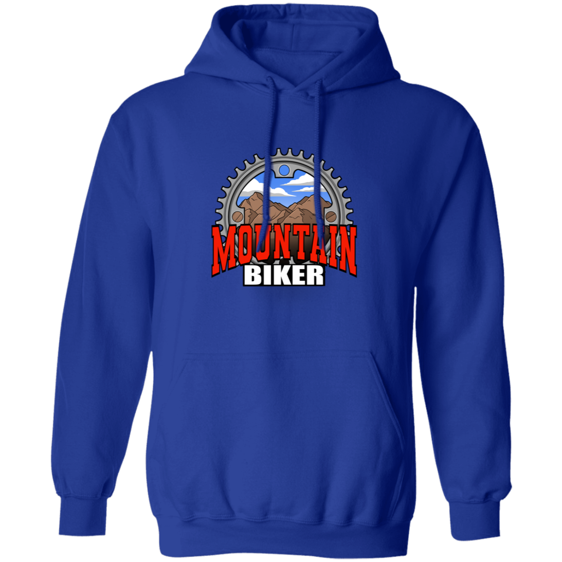 Mountain Biker Scenery Pullover Hoodie
