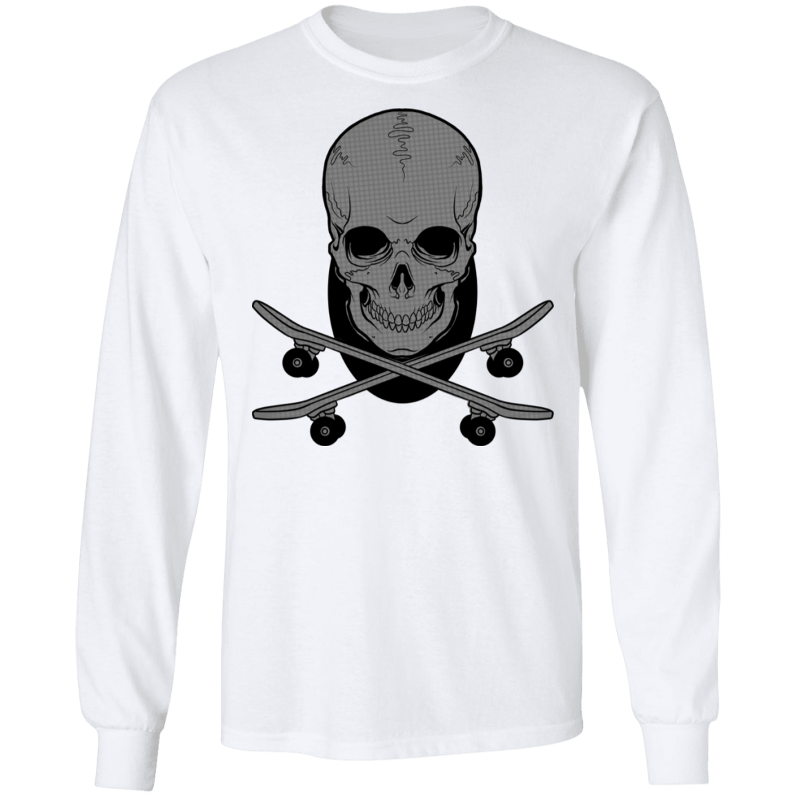 Skull Skateboarding Long Sleeve T-Shirt