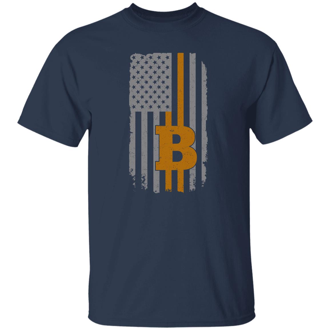 BTC Bitcoin American Flag T-Shirt