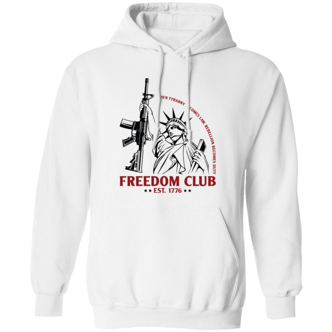 Freedom Club EST. 1776 Rebellion America Pullover Hoodie