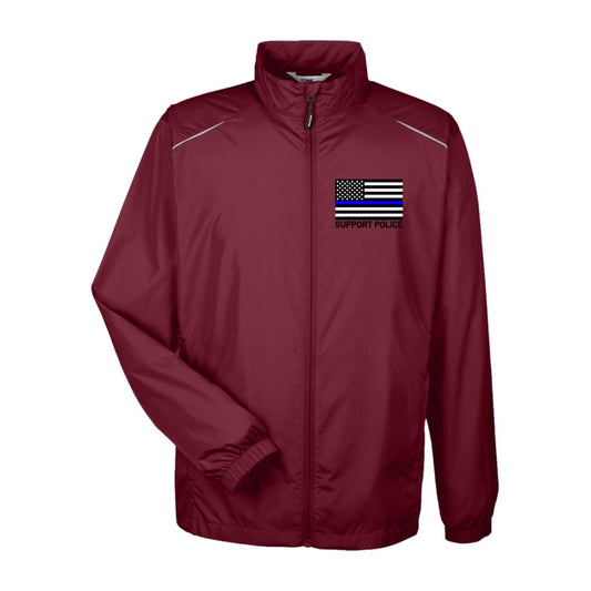 Support Police Blue Line American USA Flag Men's Jacket