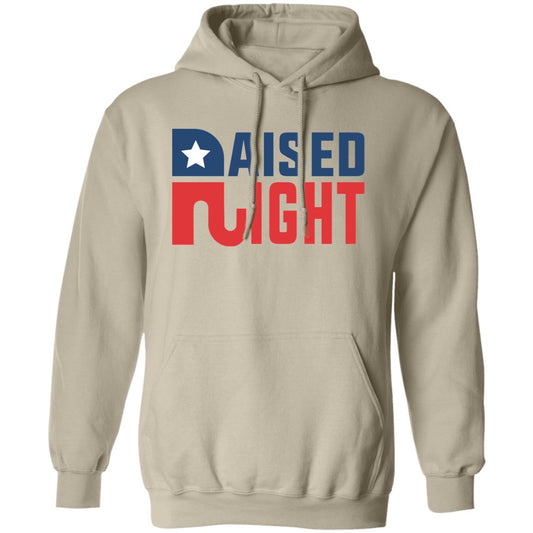 Raised Right Republican American Patriot Merica Pullover Hoodie