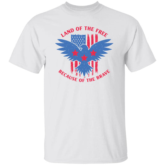 Land of the Free Because of the Brave USA Patriot T-Shirt