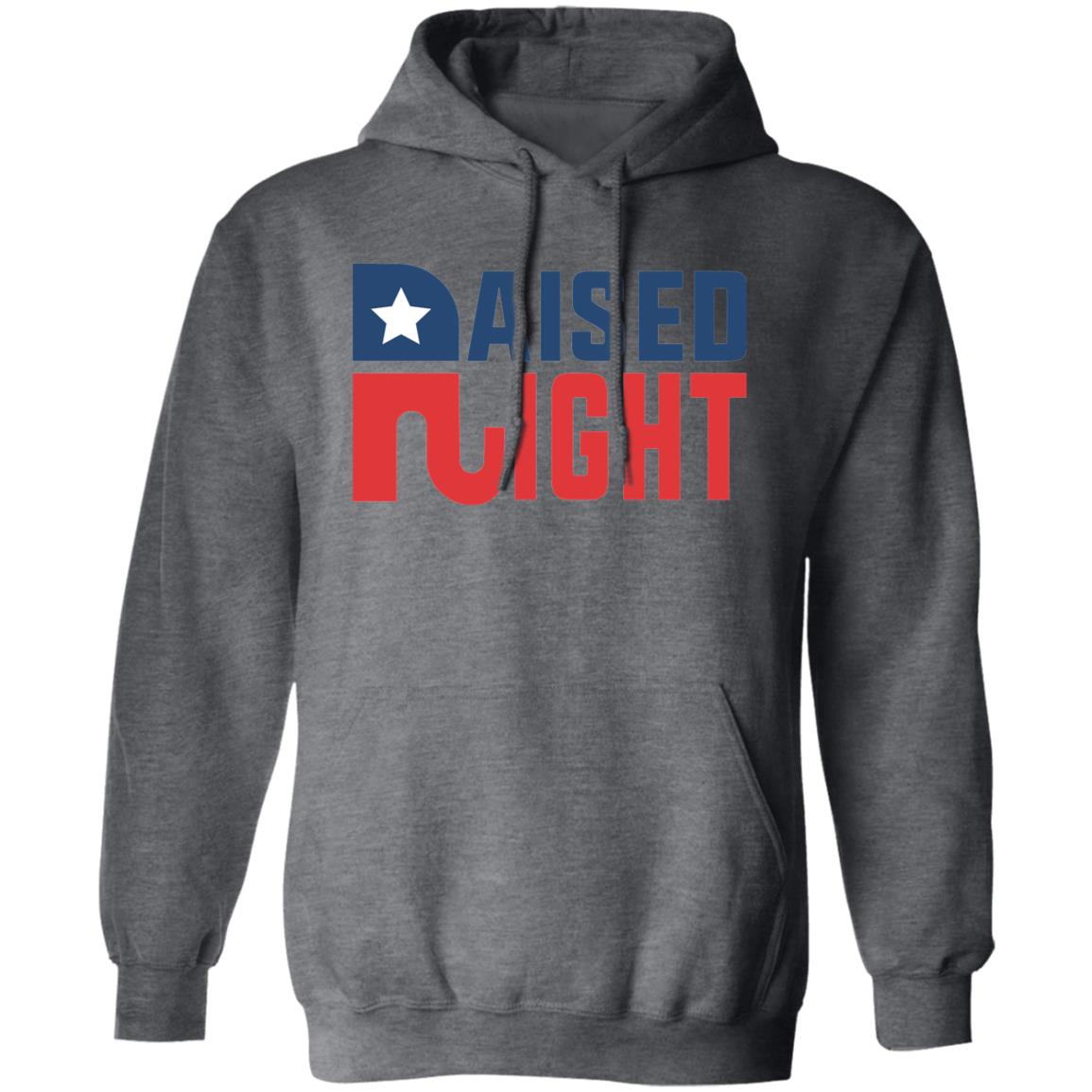 Raised Right Republican American Patriot Merica Pullover Hoodie