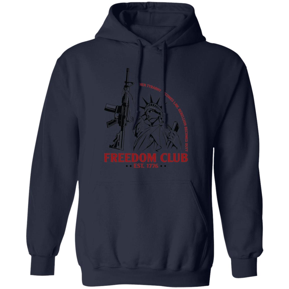 Freedom Club EST. 1776 Rebellion America Pullover Hoodie