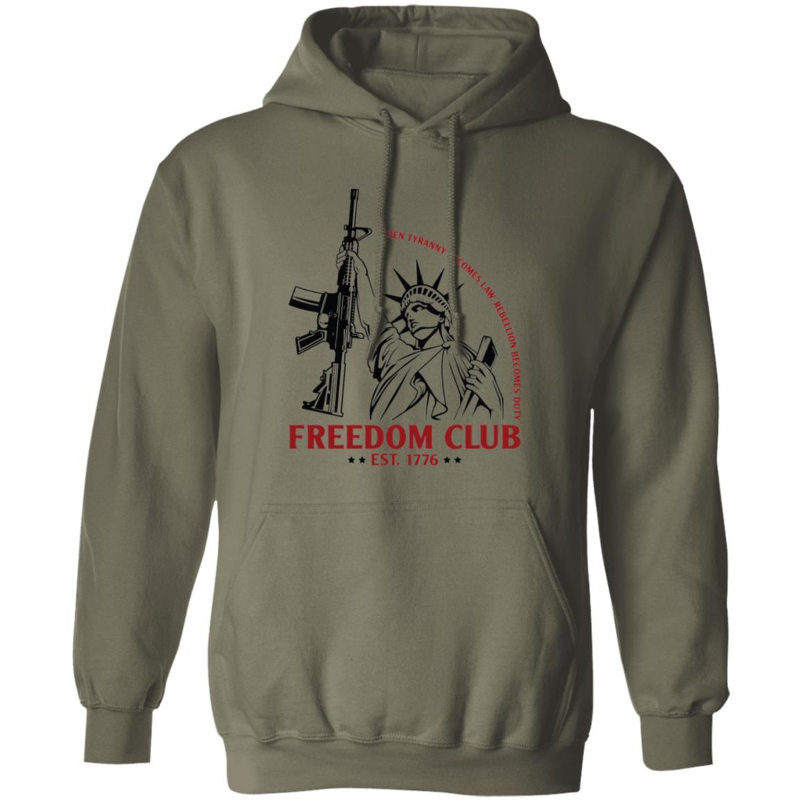 Freedom Club EST. 1776 Rebellion America Pullover Hoodie