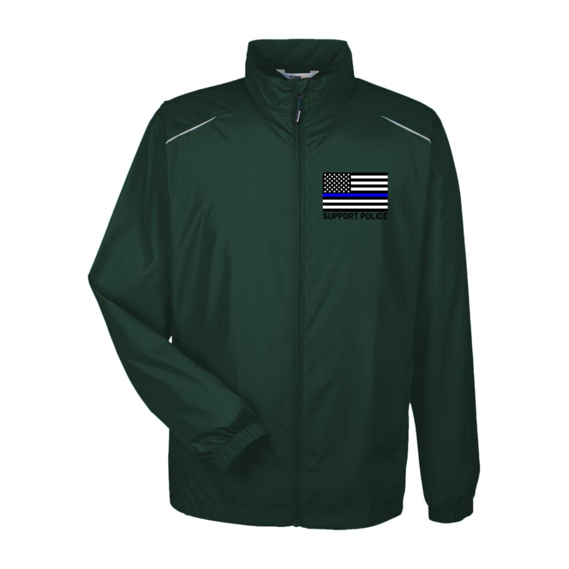 Support Police Blue Line American USA Flag Men's Jacket