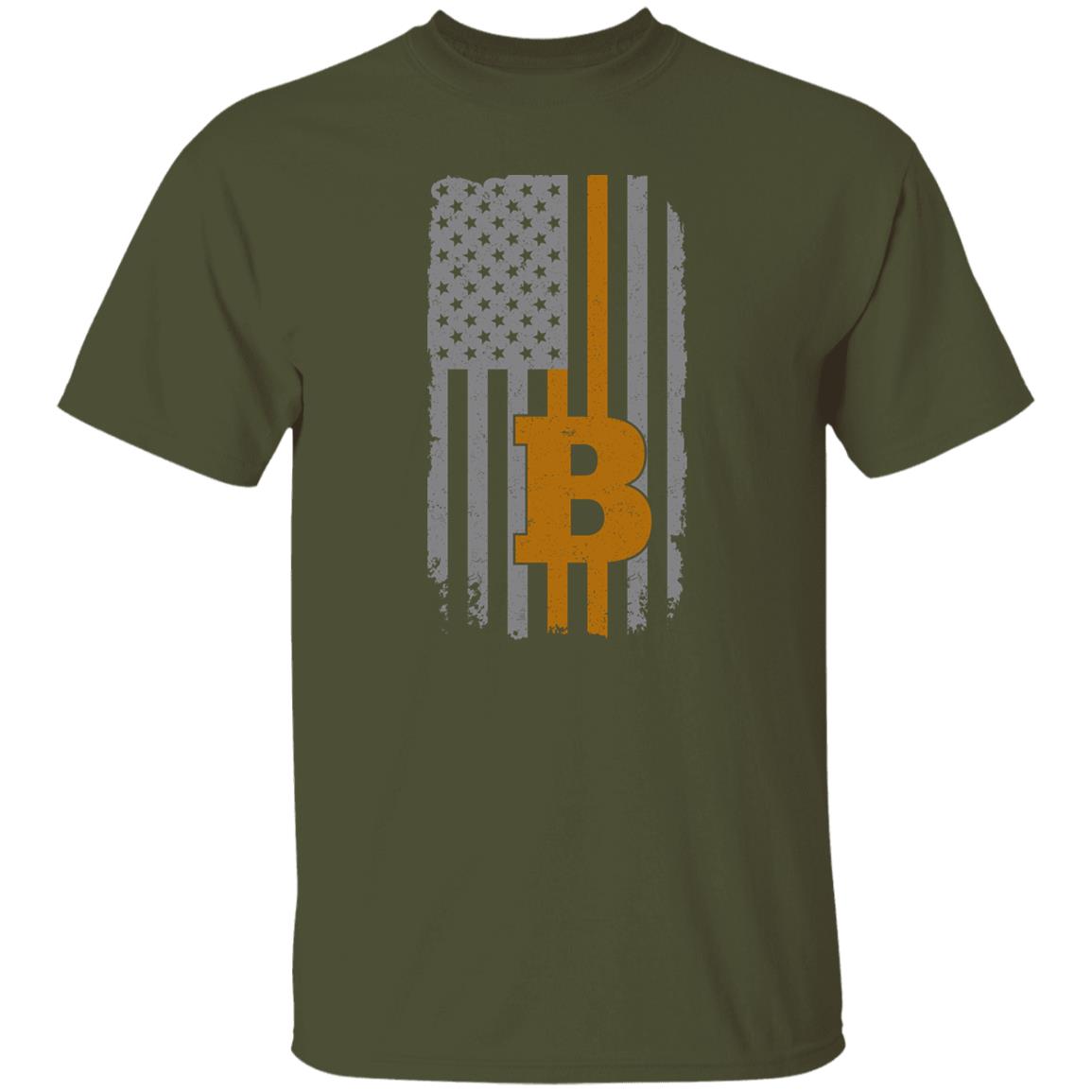 BTC Bitcoin American Flag T-Shirt