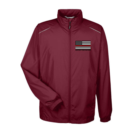 Red Line Support Firefighters American USA Flag Men's Jacket
