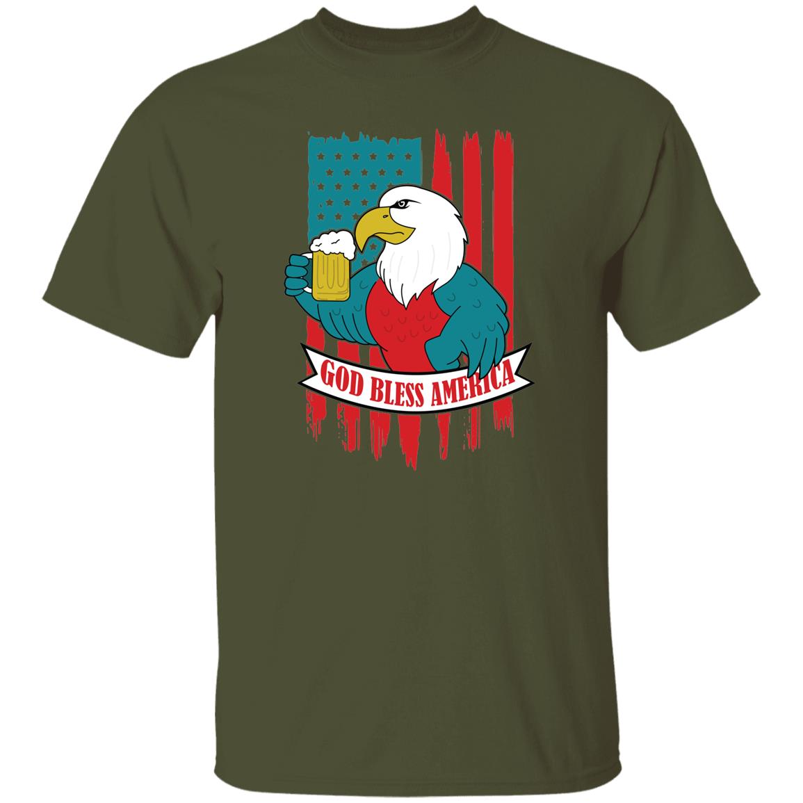 God Bless America Bald Eagle Freedom Patriot USA T-Shirt