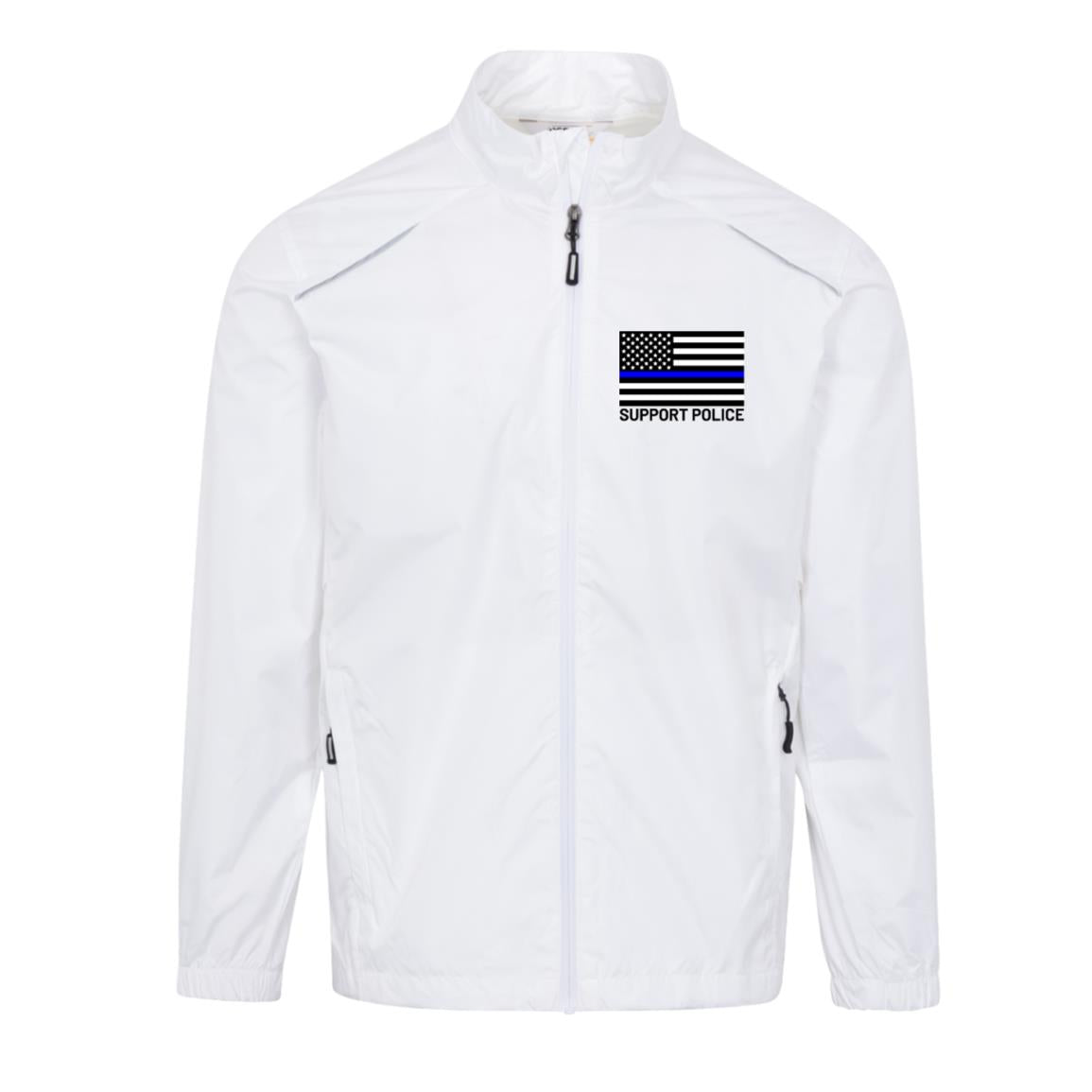 Support Police Blue Line American USA Flag Men's Jacket