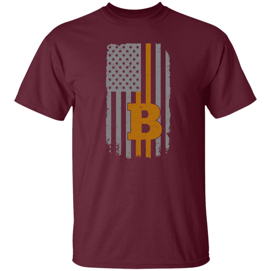 BTC Bitcoin American Flag T-Shirt