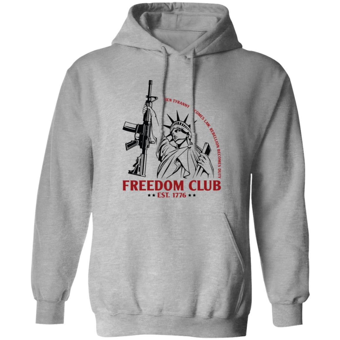 Freedom Club EST. 1776 Rebellion America Pullover Hoodie