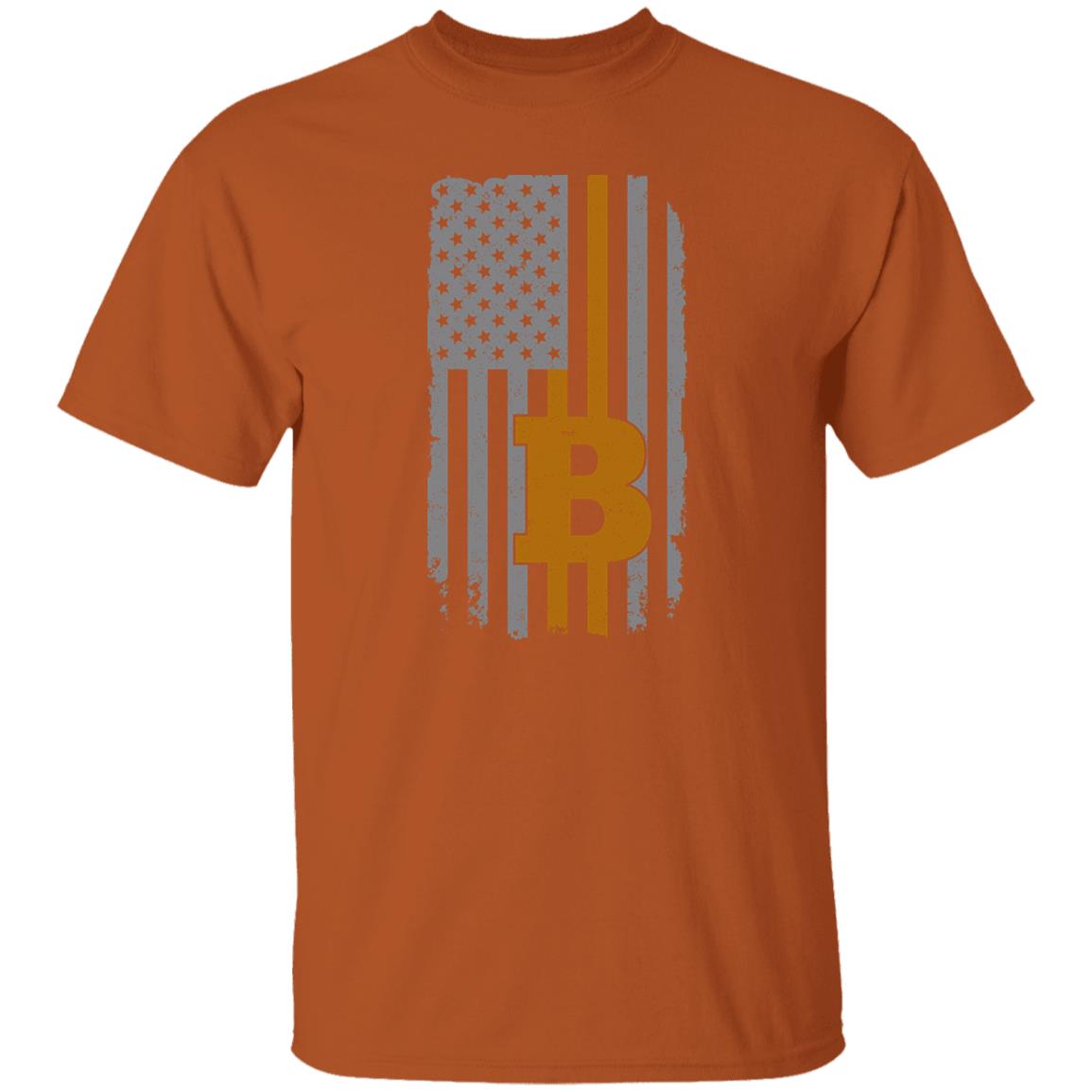 BTC Bitcoin American Flag T-Shirt