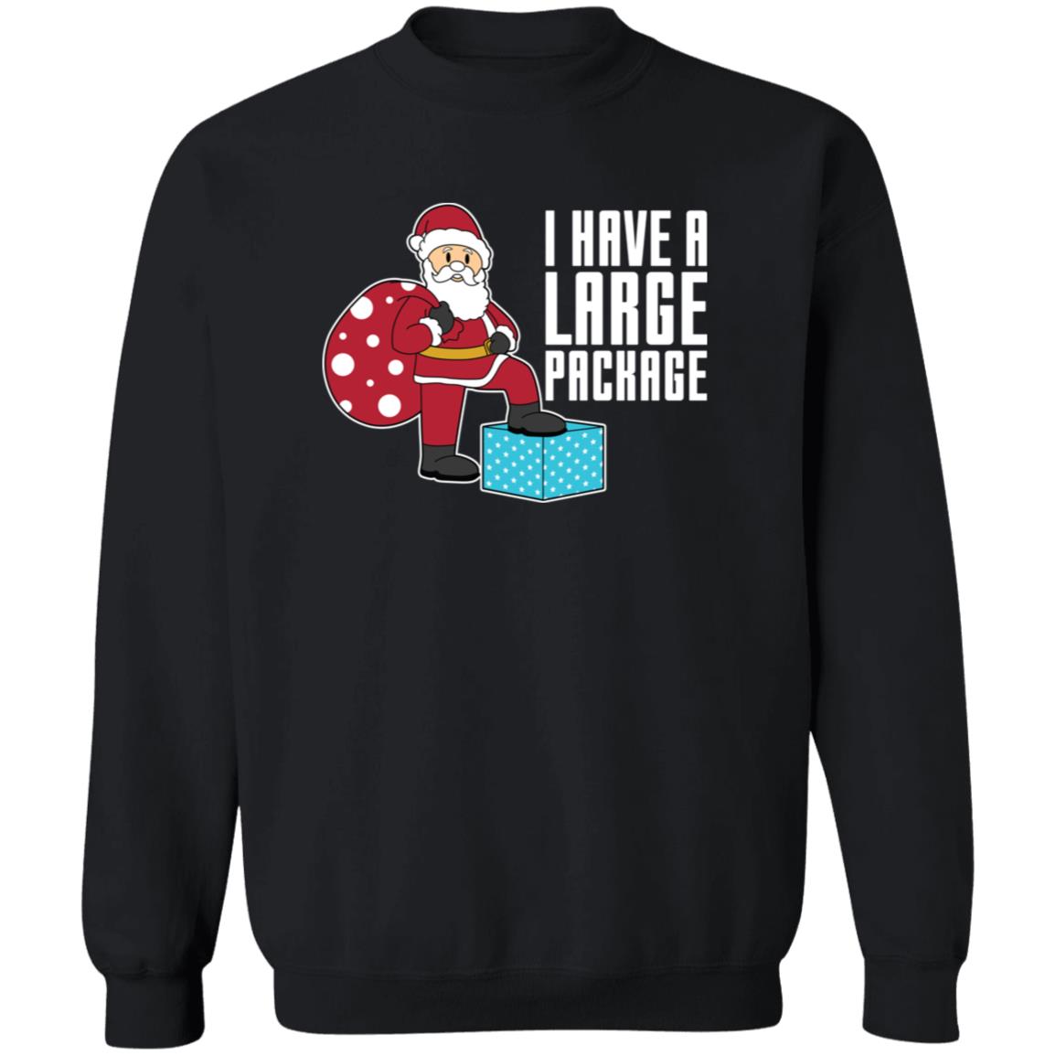 I Have A Large Package Funny Santa Christmas Crewneck Sweatshirt