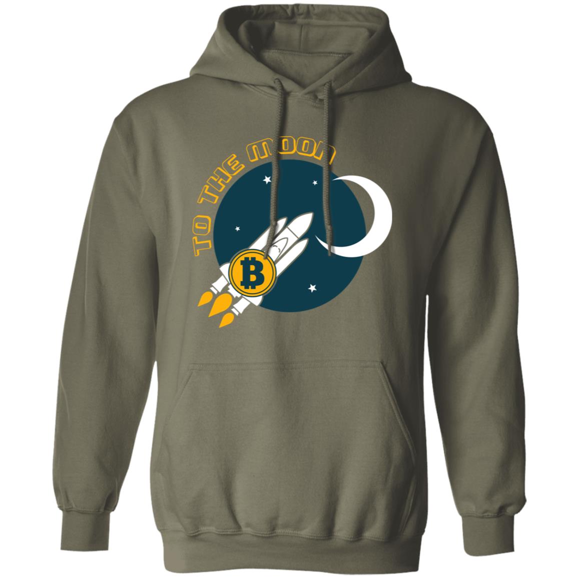 Bitcoin BTC To The Moon Pullover Hoodie