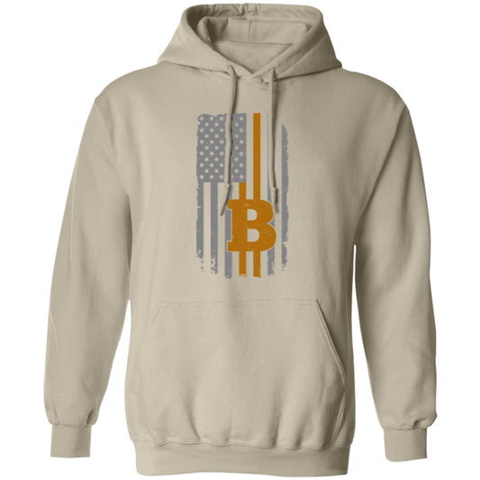 BTC Bitcoin American Flag Pullover Hoodie