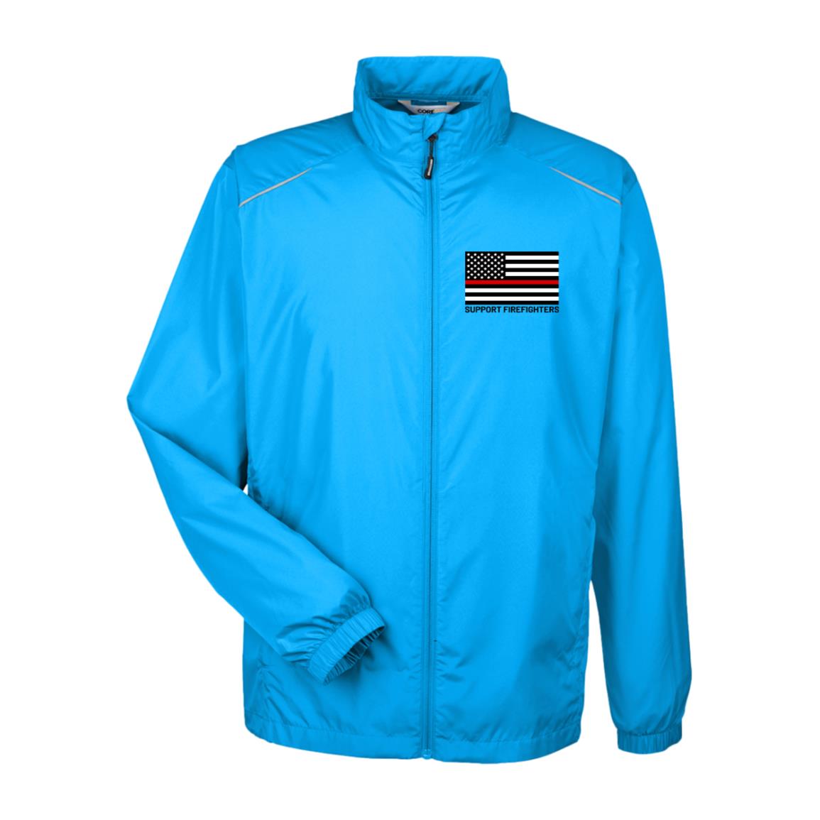Red Line Support Firefighters American USA Flag Men's Jacket