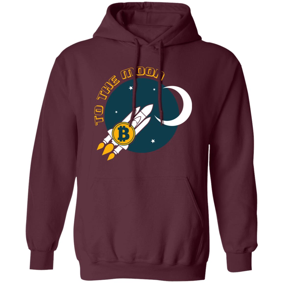 Bitcoin BTC To The Moon Pullover Hoodie