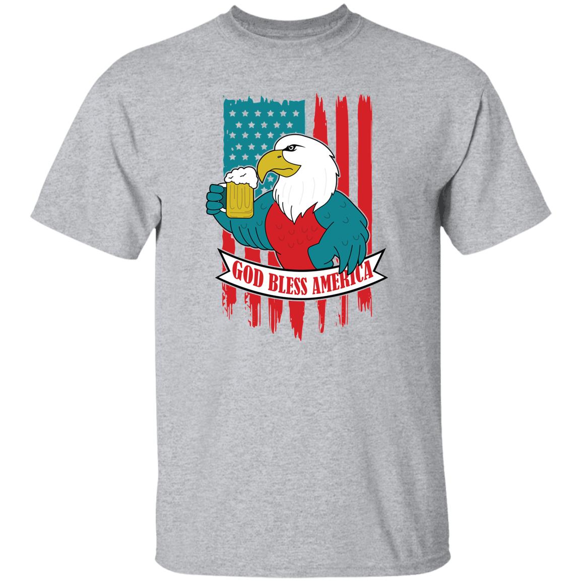 God Bless America Bald Eagle Freedom Patriot USA T-Shirt