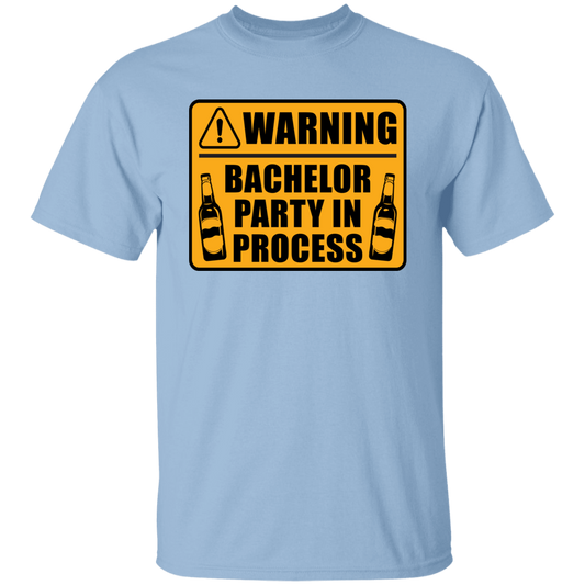 Funny Warning Bachelor Party In Process T-Shirt