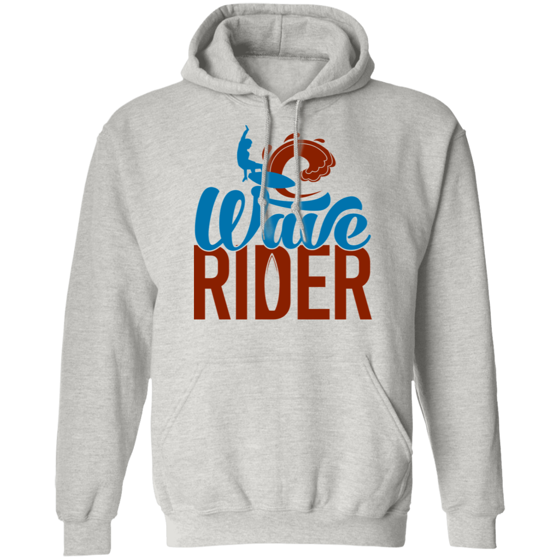 Wave Rider Surfer Surfing Beach Pullover Hoodie