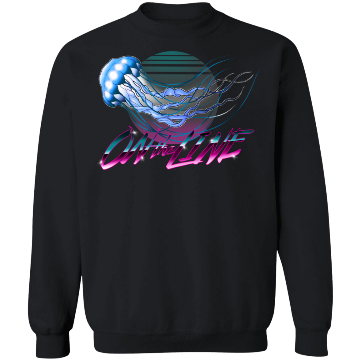 Jellyfish Sea Jellies On The Line Saltwater Crewneck Sweatshirt