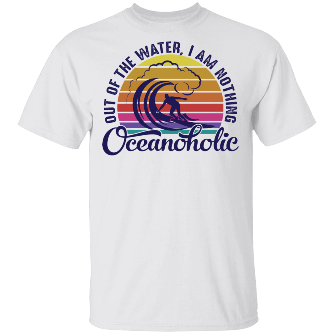Oceanholic Surfing Beach Ocean T-Shirt