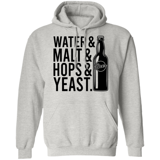 Water & Malt & Hops & Yeast Beer Pullover Hoodie