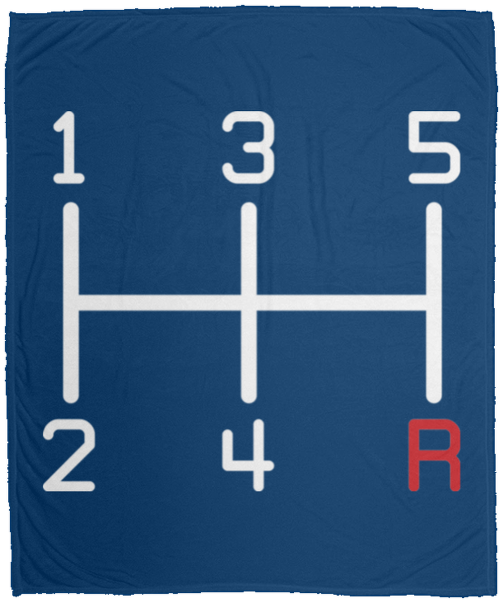 5-Speed Manual Stick Shift  Fleece Blanket - 50x60