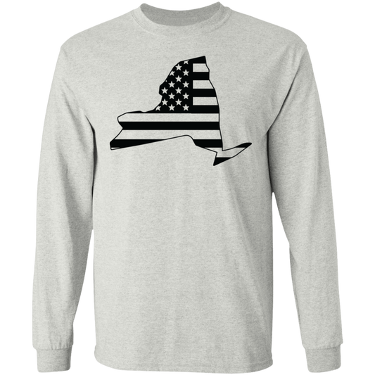New York American Flag State Long Sleeve T-Shirt