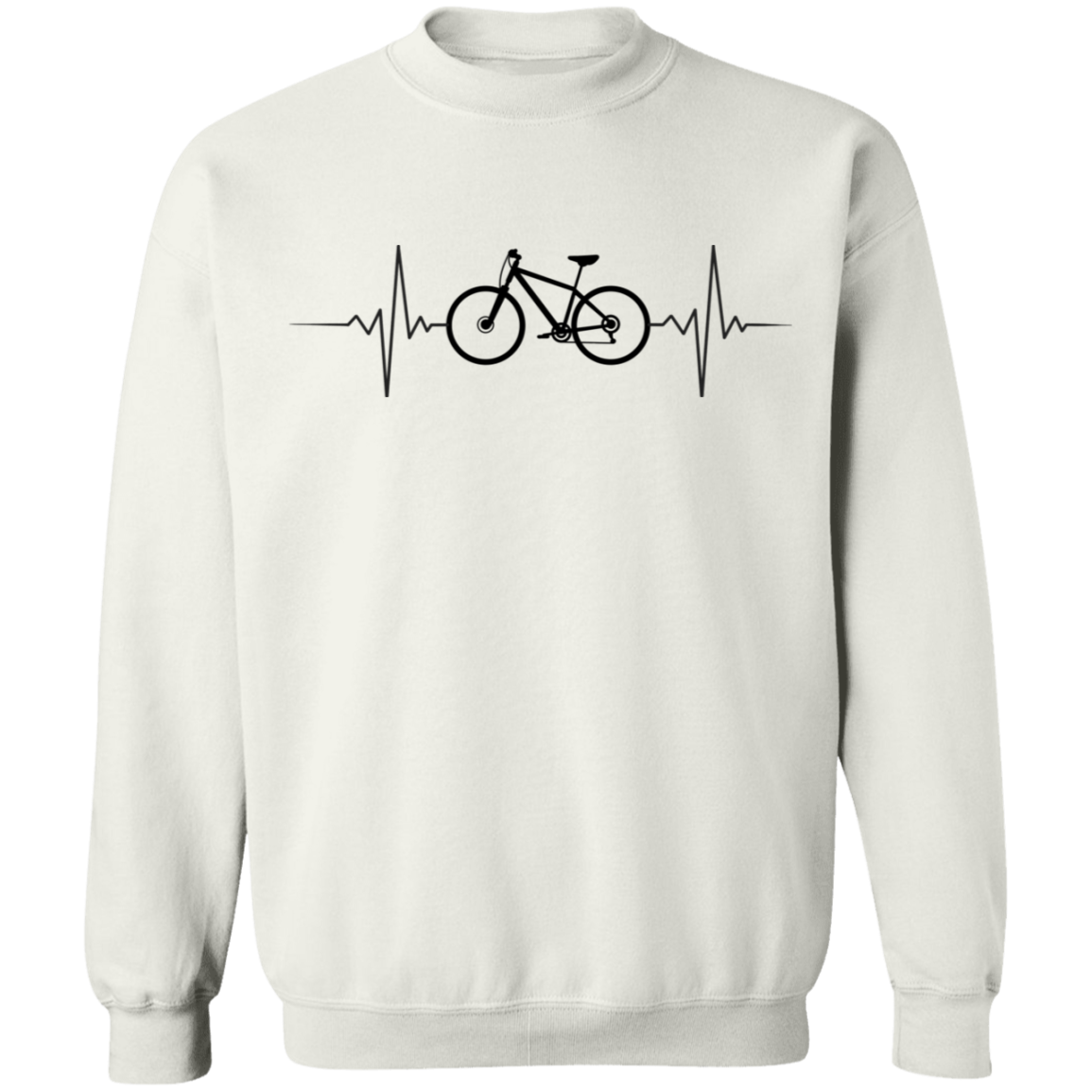 Mountain Biking Biker Heartbeat Crewneck Sweatshirt