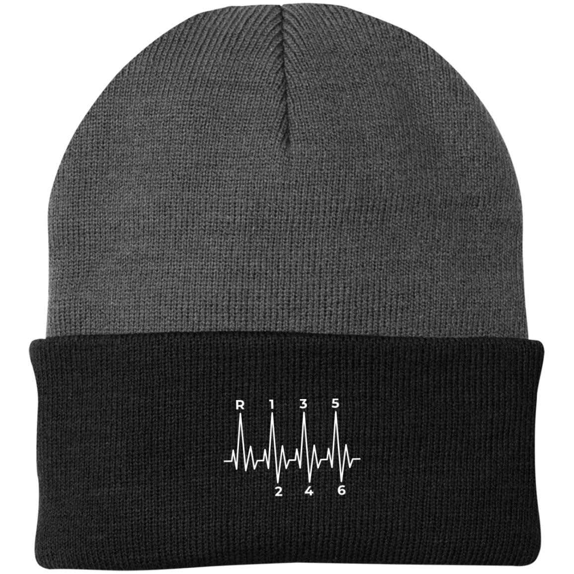 6 Speed Manual Stick Shift Heartbeat Beanie Cap
