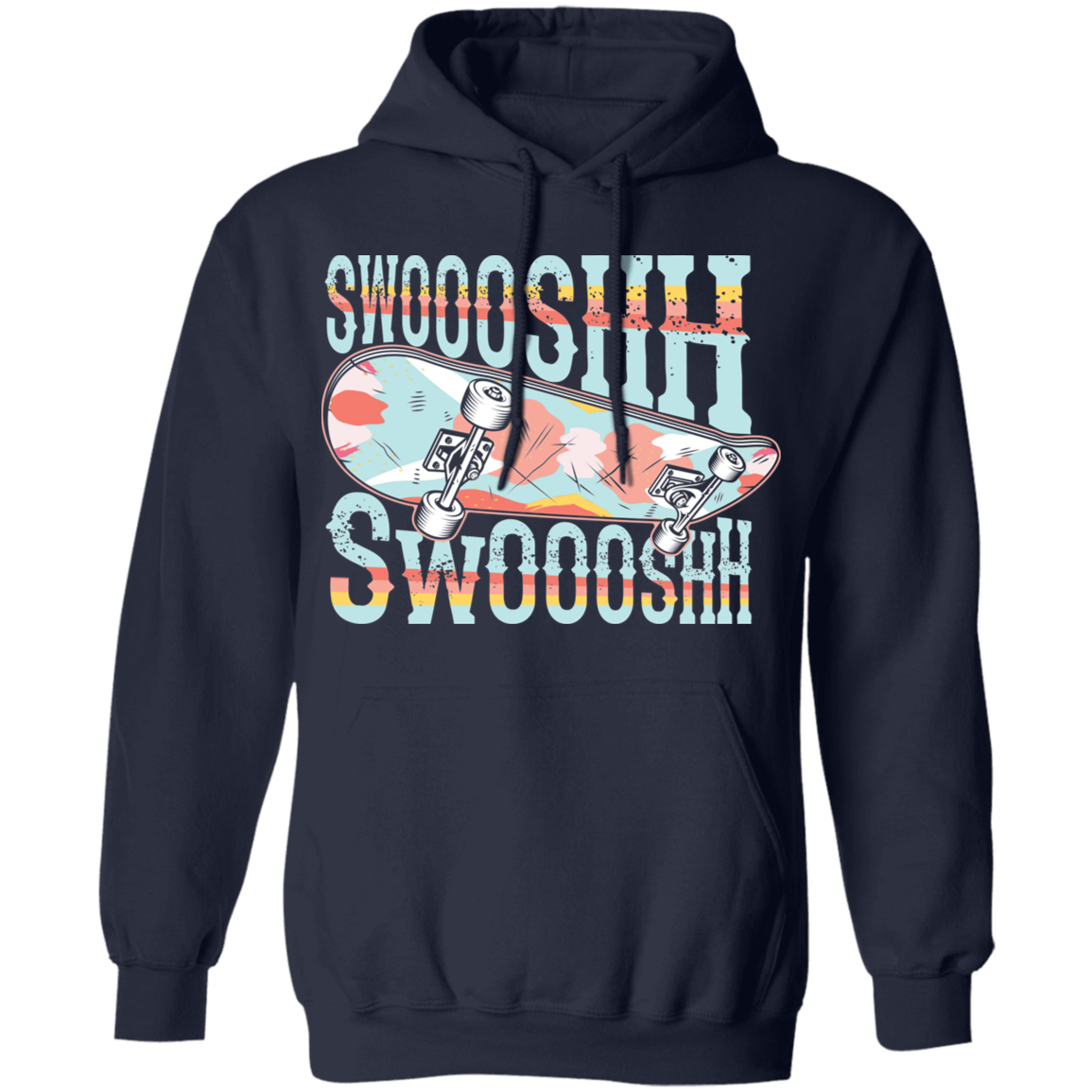 Swoosh Swoosh Skateboarding Skateboarder Pullover Hoodie