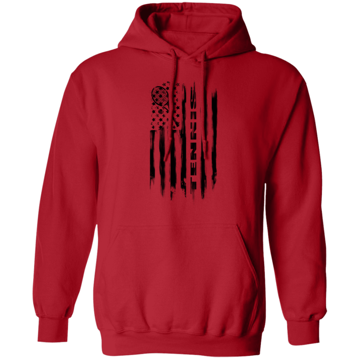 Tennis  American Flag Pullover Hoodie