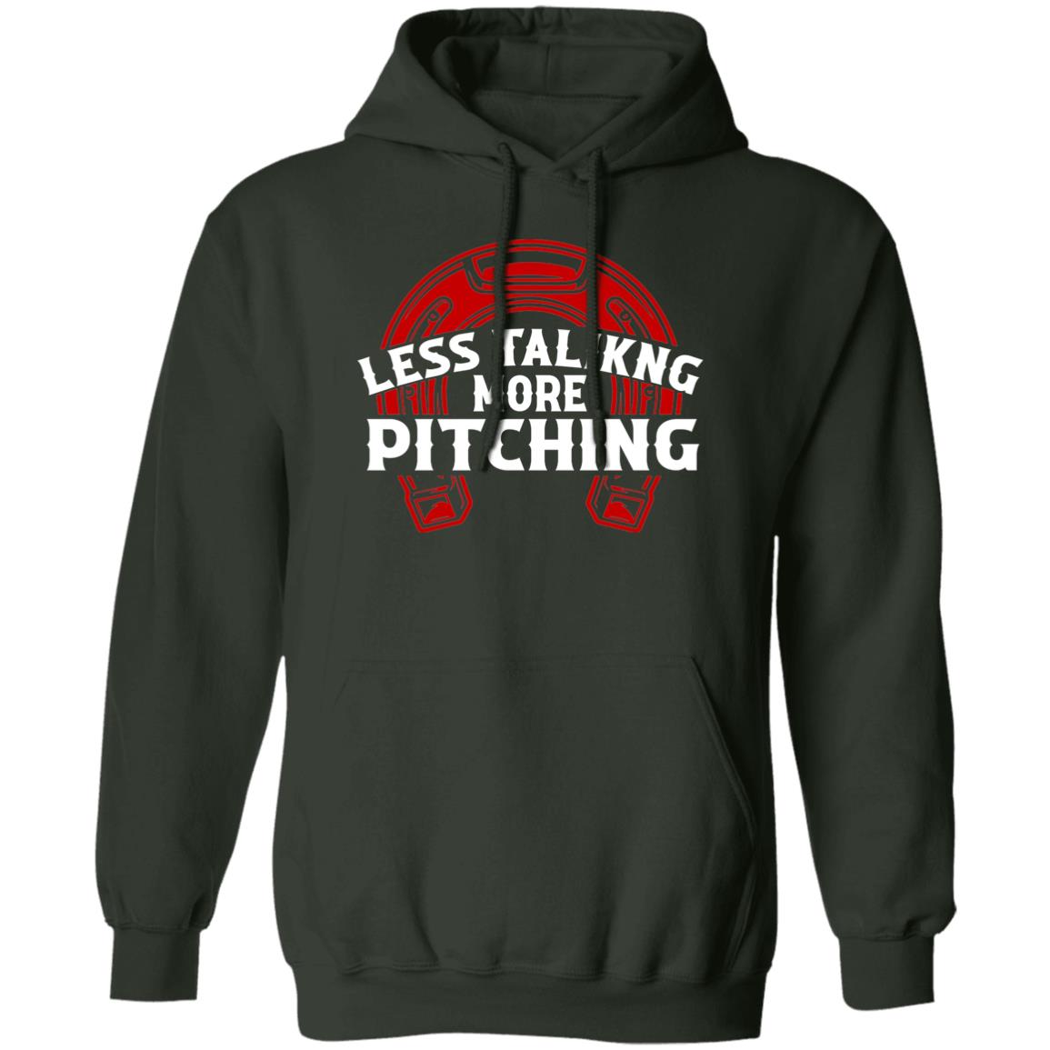 Less Talk More Pitching Horseshoe Pullover Hoodie