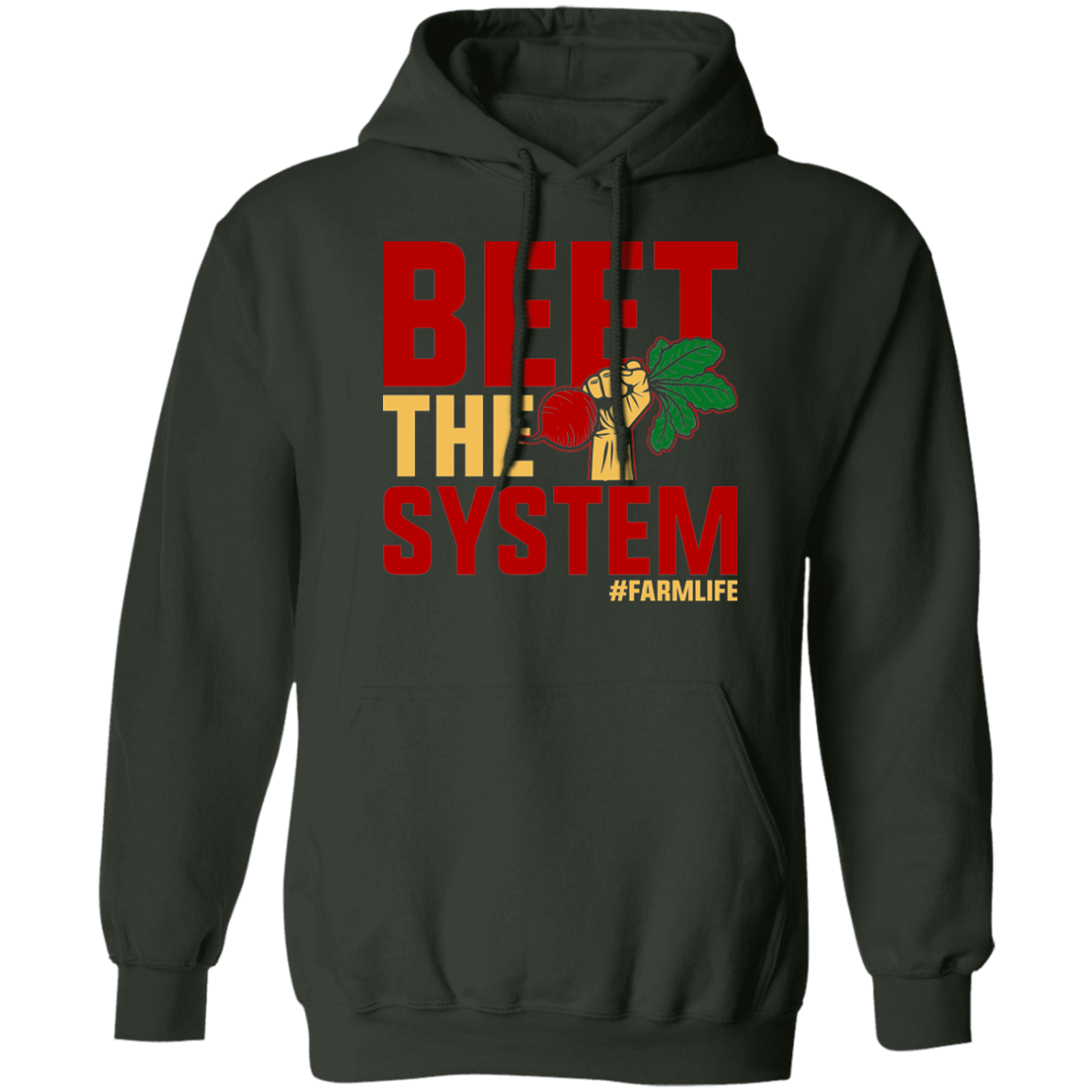 Beet The System Funny Farming Hoodie