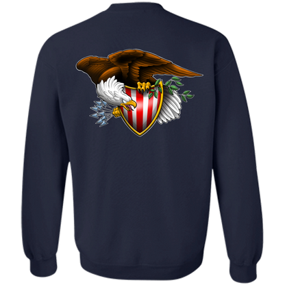 Patriot American Bald Eagle Double Sided Crewneck Sweatshirt