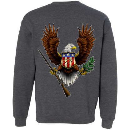 Patriot 1776 American Bald Eagle Double Sided Crewneck Sweatshirt