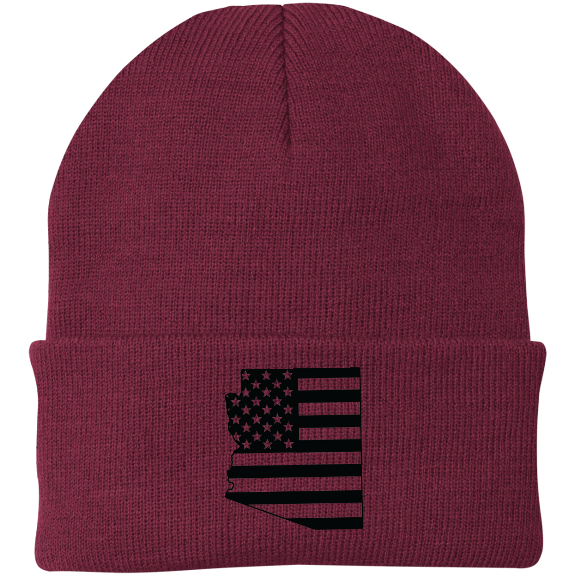 Arizona AZ State American Flag Beanie Cap