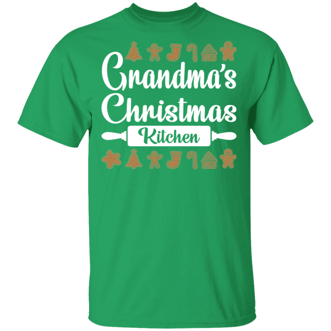 Grandma's Christmas Kitchen Gingerbread Cookies Ugly Christmas T-Shirt