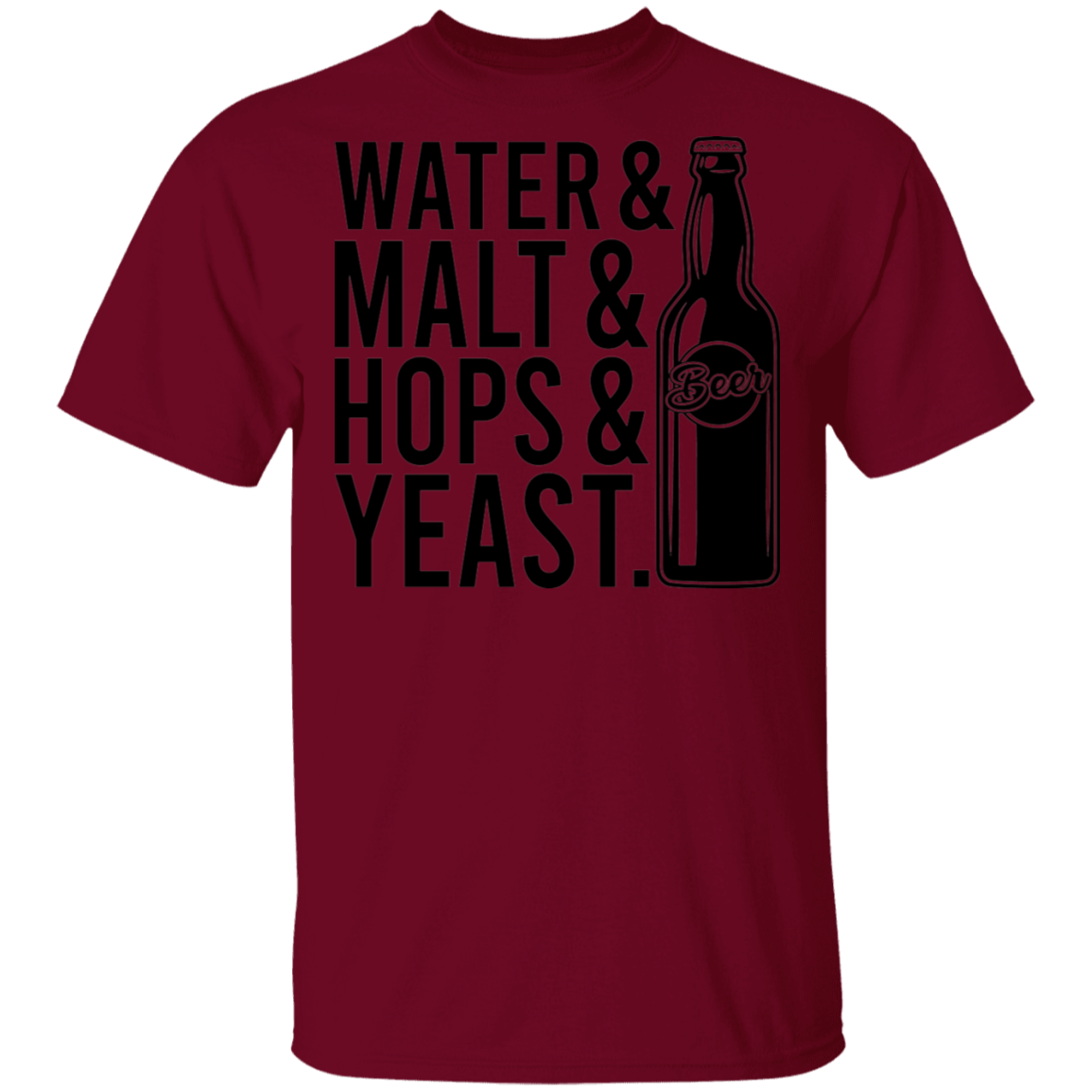 Water & Malt & Hops & Yeast Beer T-Shirt