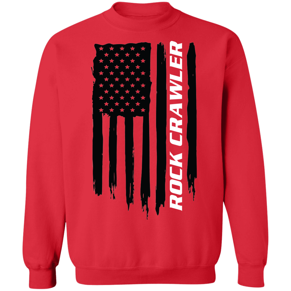 Rock Crawler 4x4 Off-Road American Flag Crewneck Sweatshirt