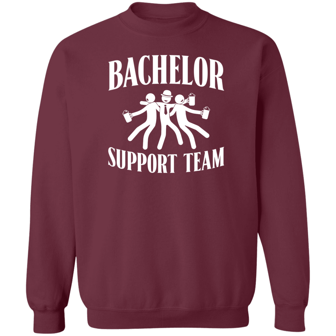 Bachelor Party Funny Support Team Crewneck  Sweatshirt