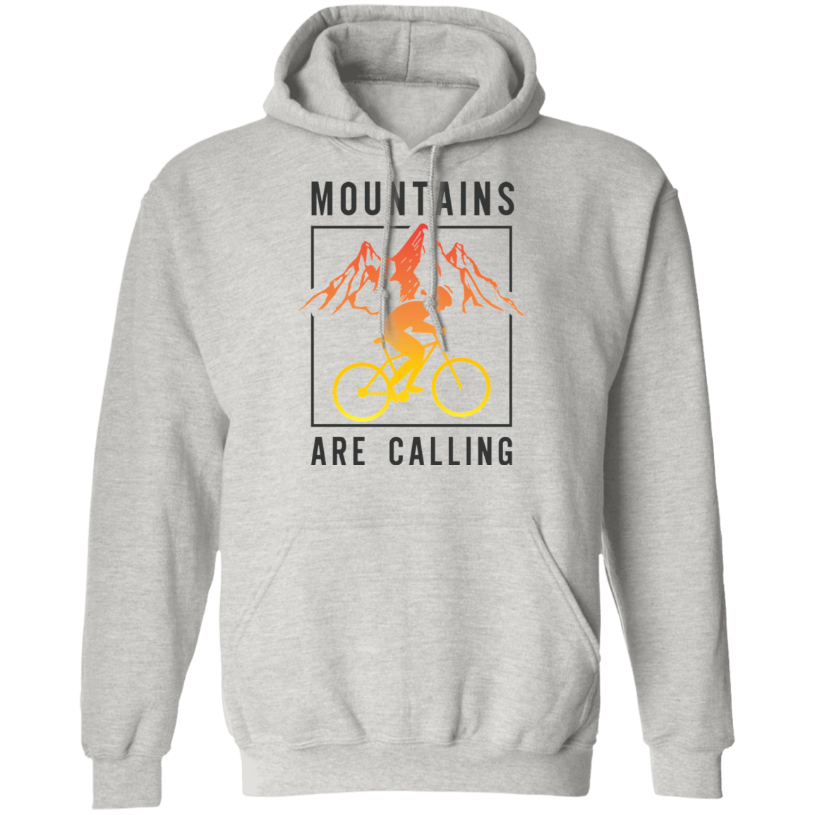 Mountains Are Calling Mountain Biking Pullover Hoodie