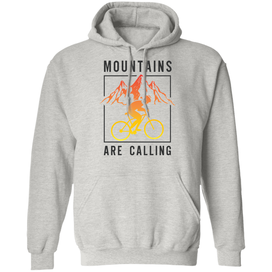 Mountains Are Calling Mountain Biking Pullover Hoodie