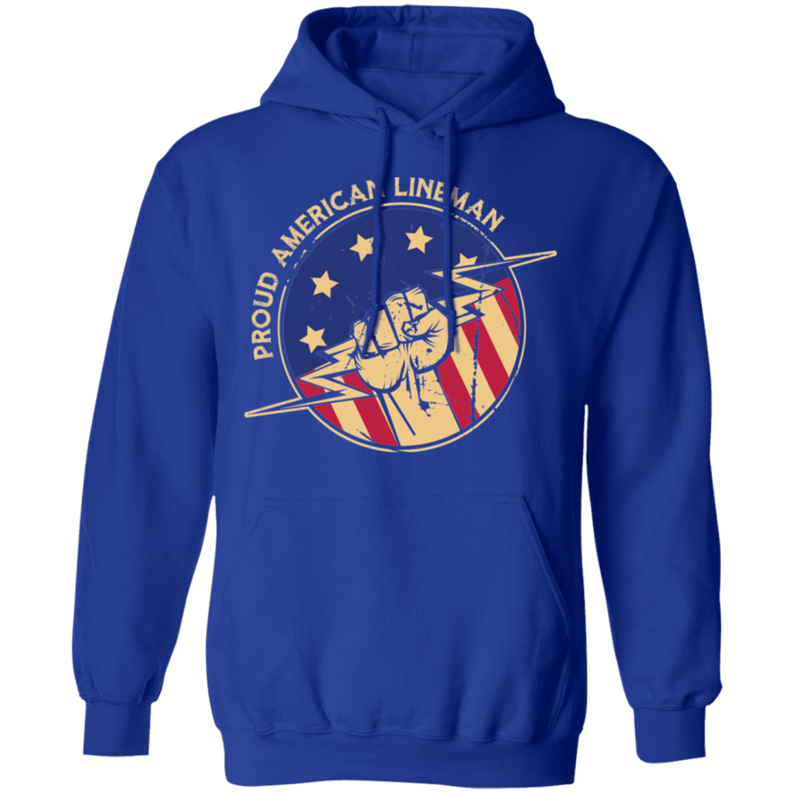 Proud American Lineman Pullover Hoodie