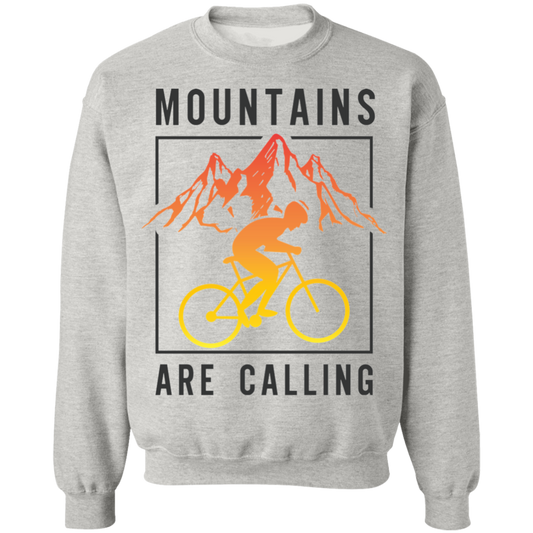 Mountains Are Calling Mountain Biking Crewneck Sweatshirt