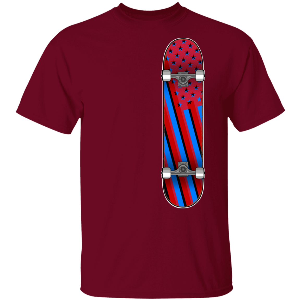 American Flag Skateboard Skateboarding T-Shirt